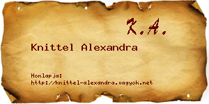 Knittel Alexandra névjegykártya