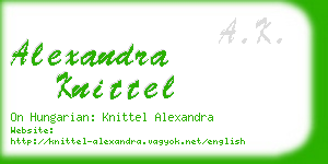 alexandra knittel business card